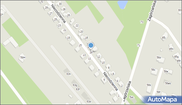 Warszawa, Niecodzienna, 14, mapa Warszawy