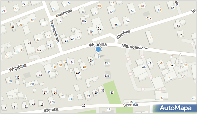 Warszawa, Niemcewicza Juliana Ursyna, 2, mapa Warszawy