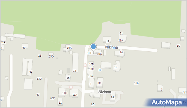 Warszawa, Nizinna, 10F, mapa Warszawy