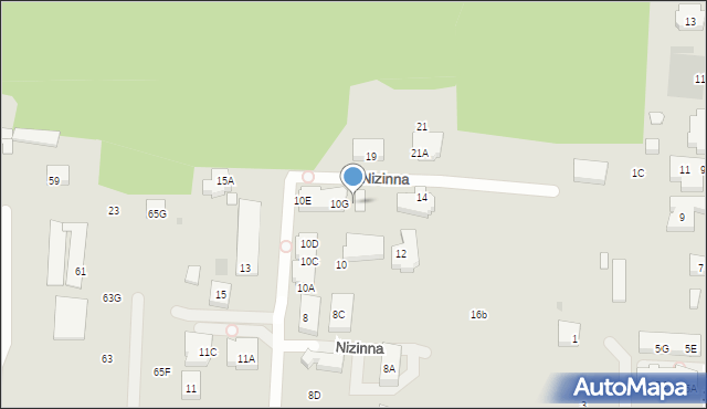 Warszawa, Nizinna, 10H, mapa Warszawy