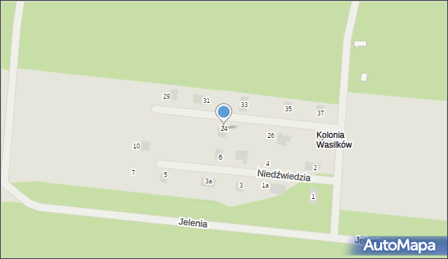 Wasilków, Niedźwiedzia, 24, mapa Wasilków