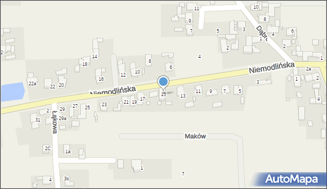 Wawelno, Niemodlińska, 15, mapa Wawelno