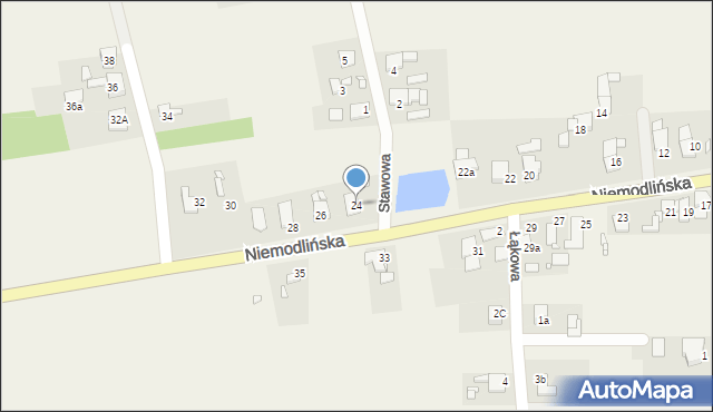 Wawelno, Niemodlińska, 24, mapa Wawelno