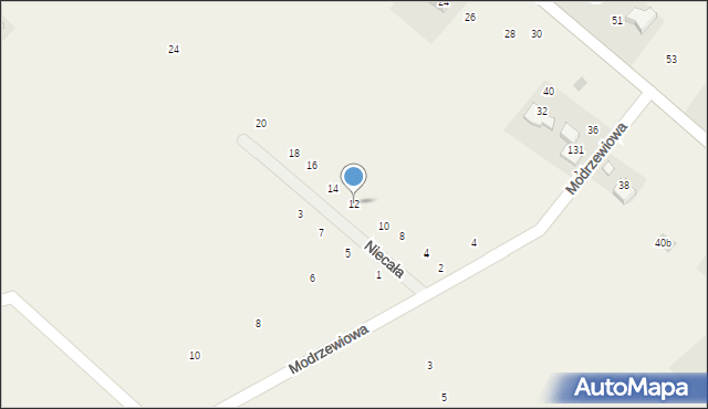 Więckowice, Niecała, 12, mapa Więckowice