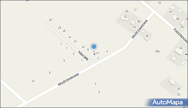 Więckowice, Niecała, 4, mapa Więckowice