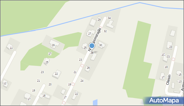 Wielgolas Brzeziński, Niezapominajki, 28, mapa Wielgolas Brzeziński