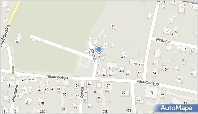 Wieliczka, Niecała, 5, mapa Wieliczka