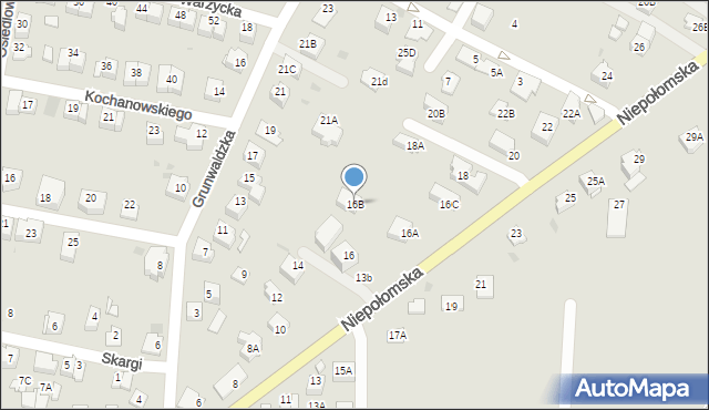 Wieliczka, Niepołomska, 16B, mapa Wieliczka