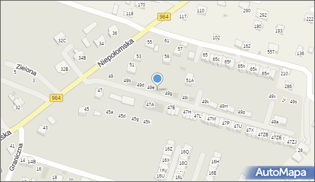 Wieliczka, Niepołomska, 49f, mapa Wieliczka