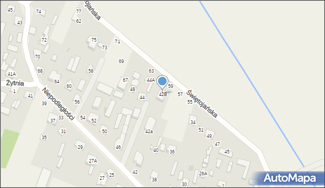 Wieliszew, Niepodległości, 42B, mapa Wieliszew