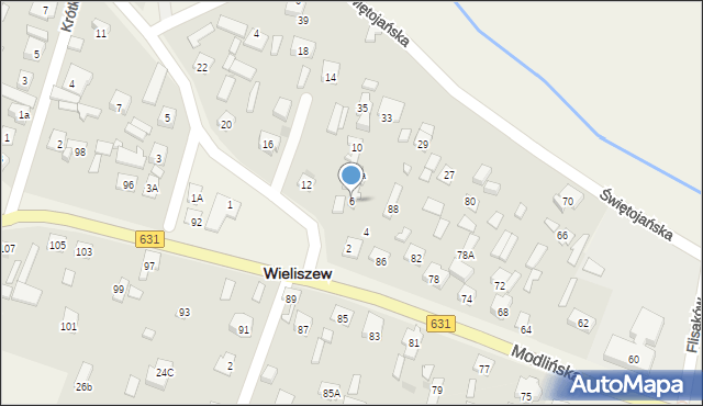 Wieliszew, Niepodległości, 6, mapa Wieliszew