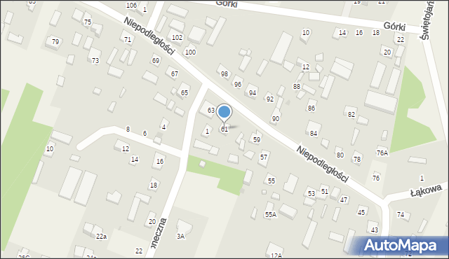 Wieliszew, Niepodległości, 61, mapa Wieliszew