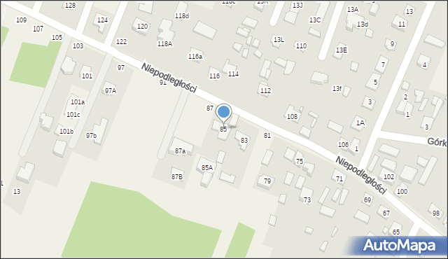 Wieliszew, Niepodległości, 85, mapa Wieliszew