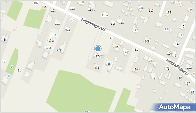 Wieliszew, Niepodległości, 87a, mapa Wieliszew