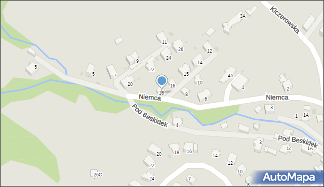 Wisła, Niemca Jerzego, 18, mapa Wisła
