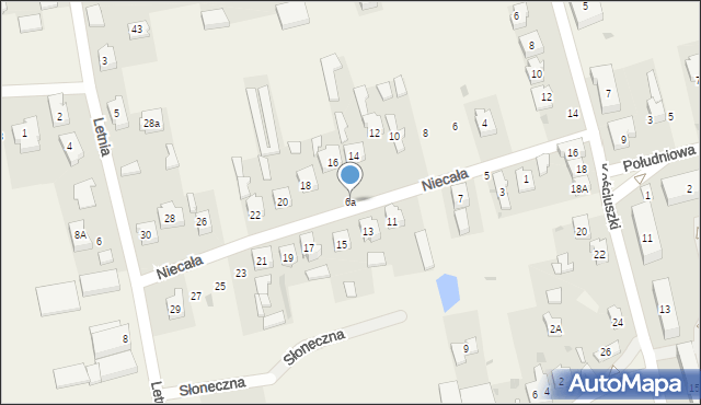 Wola Krzysztoporska, Niecała, 6a, mapa Wola Krzysztoporska