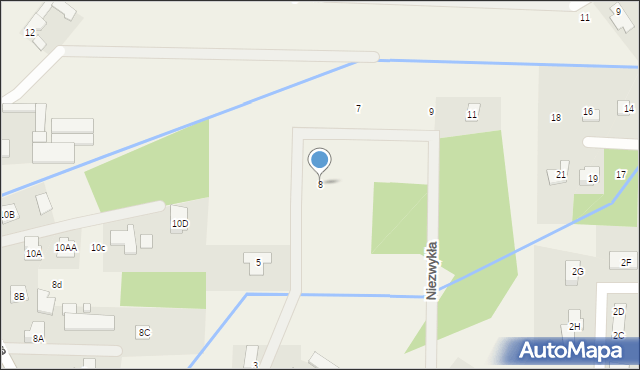 Wola Mrokowska, Niezwykła, 8, mapa Wola Mrokowska