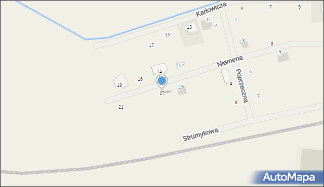 Wolica, Niemena Czesława, 17, mapa Wolica