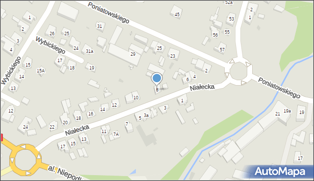Wolsztyn, Niałecka, 8, mapa Wolsztyn