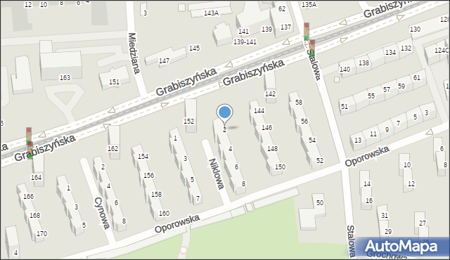 Wrocław, Niklowa, 2, mapa Wrocławia