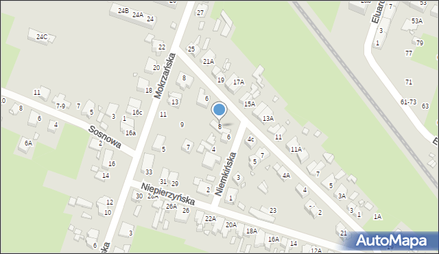 Wrocław, Niemkińska, 8, mapa Wrocławia