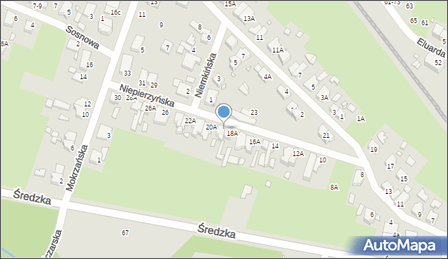 Wrocław, Niepierzyńska, 20, mapa Wrocławia