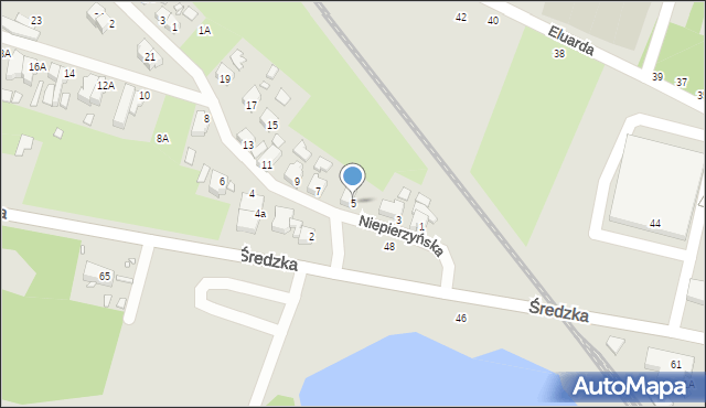 Wrocław, Niepierzyńska, 5, mapa Wrocławia