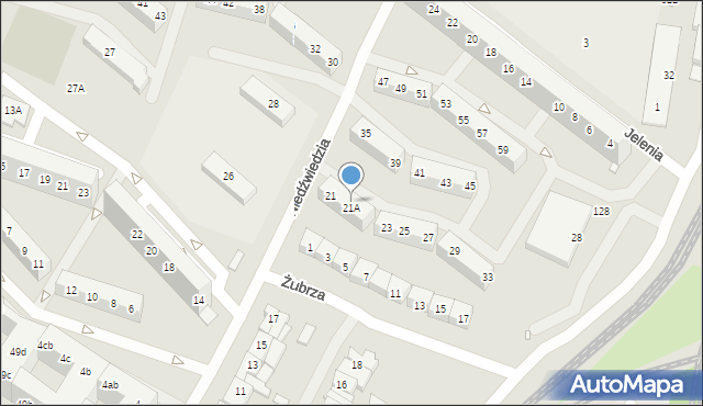 Wrocław, Niedźwiedzia, 21-21B, mapa Wrocławia