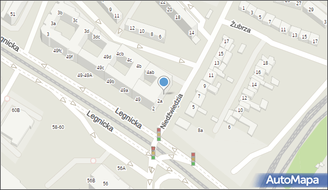 Wrocław, Niedźwiedzia, 2b, mapa Wrocławia