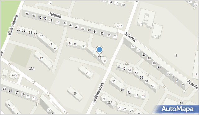 Wrocław, Niedźwiedzia, 32, mapa Wrocławia