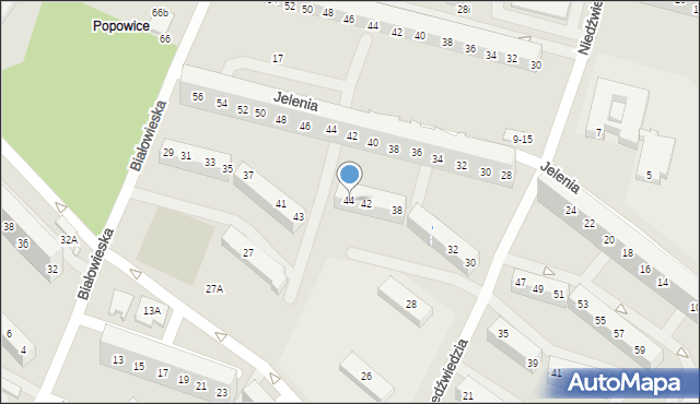 Wrocław, Niedźwiedzia, 44, mapa Wrocławia