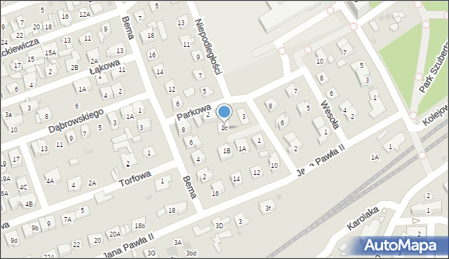 Ząbki, Niepodległości, 3A, mapa Ząbki