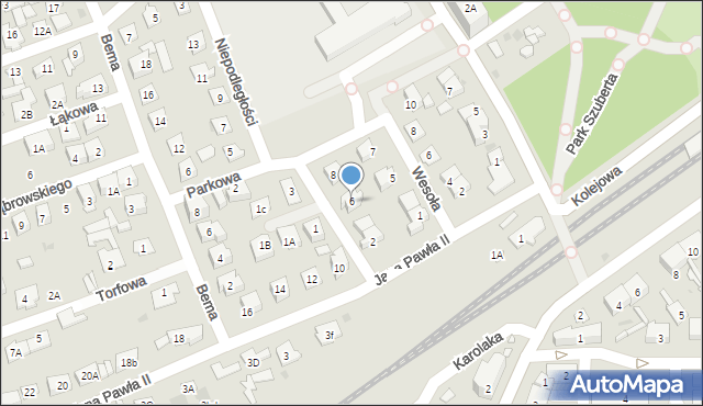 Ząbki, Niepodległości, 6, mapa Ząbki