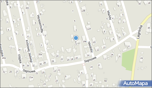 Zabrze, Niedoby Karola, 1, mapa Zabrza