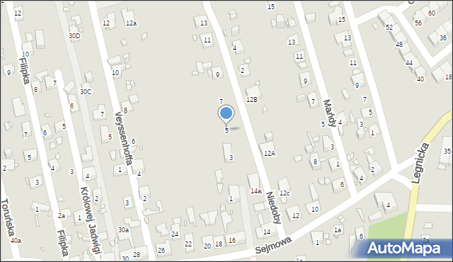 Zabrze, Niedoby Karola, 5, mapa Zabrza