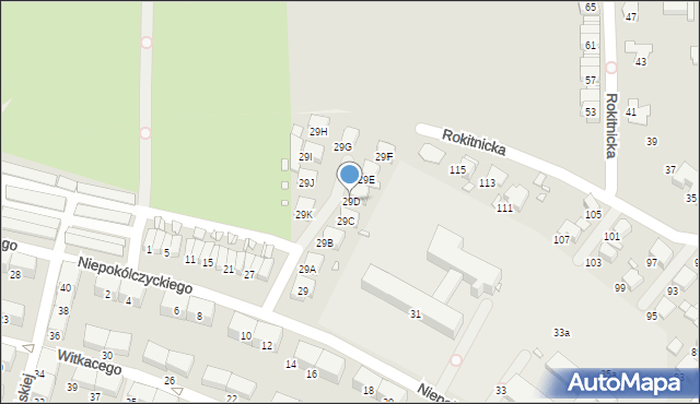 Zabrze, Niepokólczyckiego Franciszka, płk., 29D, mapa Zabrza