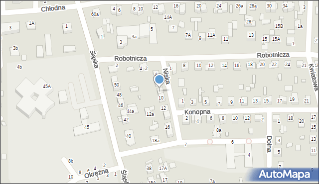 Zamość, Niska, 8, mapa Zamościa