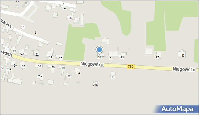 Żarki, Niegowska, 29, mapa Żarki