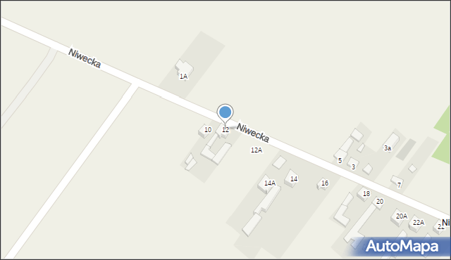 Żelisławice, Niwecka, 12, mapa Żelisławice