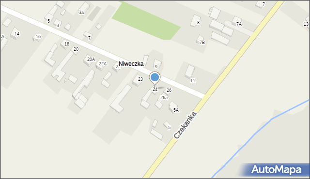 Żelisławice, Niwecka, 24, mapa Żelisławice