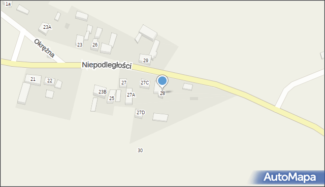 Żelisławiec, Niepodległości, 28, mapa Żelisławiec