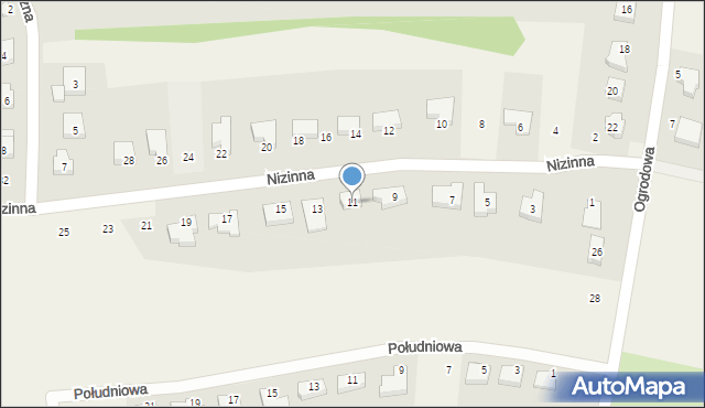 Ziemnice, Nizinna, 11, mapa Ziemnice