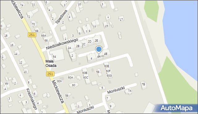Żnin, Niedziałkowskiego Mieczysława, 4A, mapa Żnin