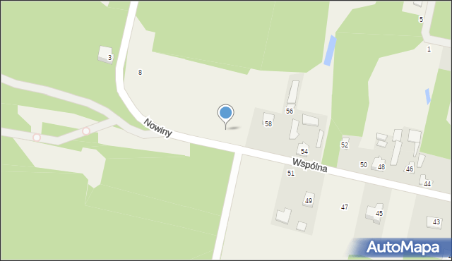 Adamów-Wieś, Nowiny, 2, mapa Adamów-Wieś