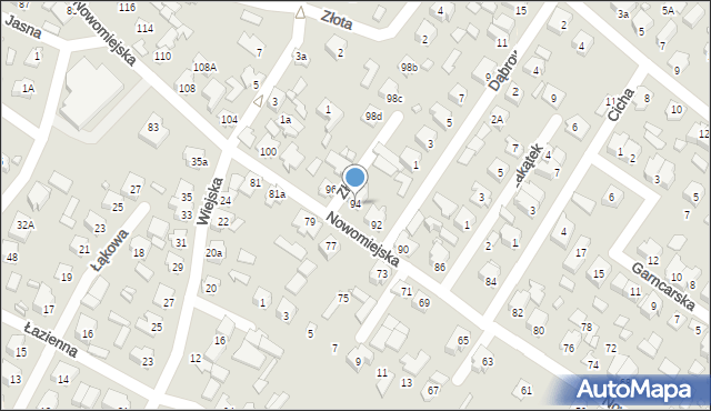 Augustów, Nowomiejska, 94, mapa Augustów