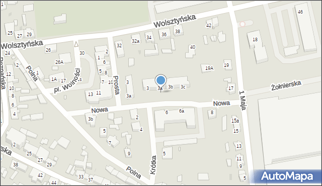 Babimost, Nowa, 6/9, mapa Babimost