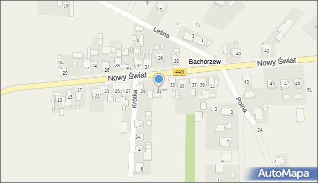 Bachorzew, Nowy Świat, 31, mapa Bachorzew