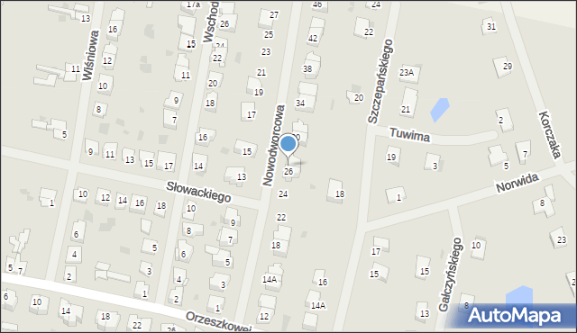 Barczewo, Nowodworcowa, 28, mapa Barczewo