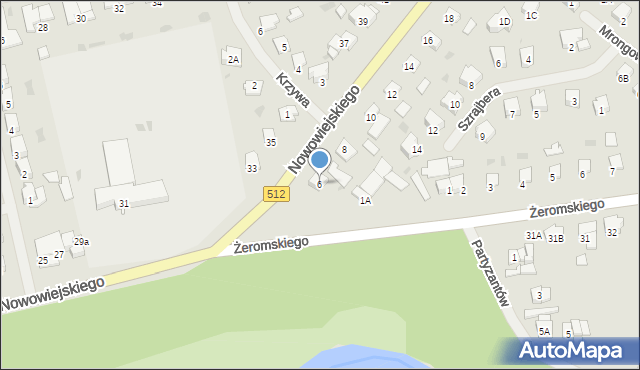 Bartoszyce, Nowowiejskiego, 6, mapa Bartoszyce