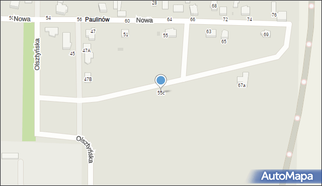 Bełchatów, Nowa, 55c, mapa Bełchatów